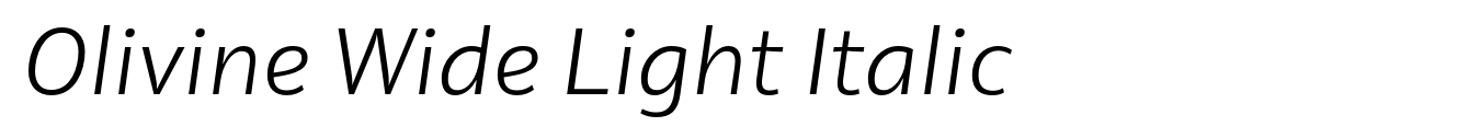Olivine Wide Light Italic